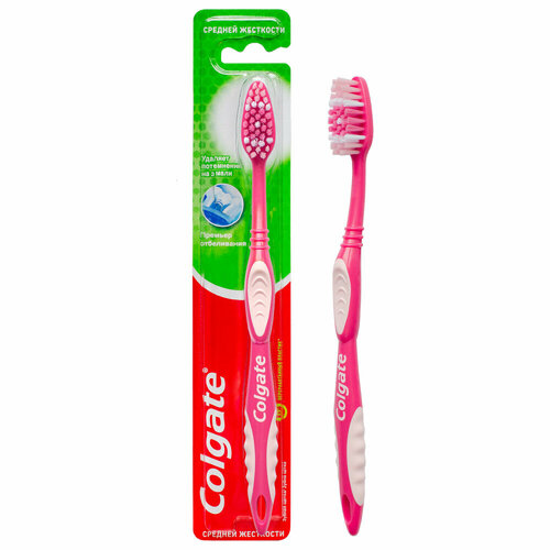 Зубная щетка COLGATE Премьер отбеливания, средней жесткости, 8850006330449 упаковка 4 шт.