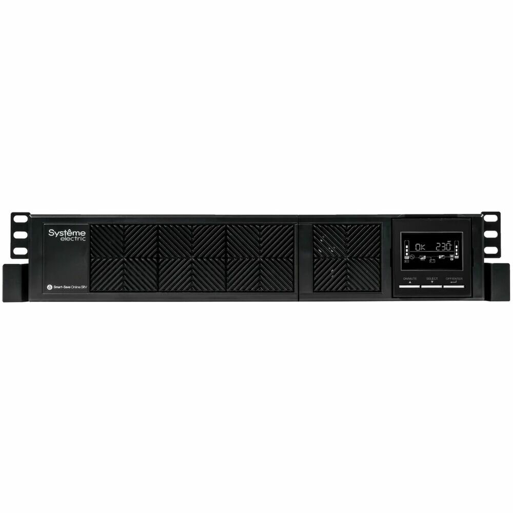 Источник бесперебойного питания Systeme Electriс Smart-Save Online SRV, 3000VA/2700W, On-Line, Rack 2U(Tower convertible), LCD, Out: 6xC13+1xC19, SNMP Intelligent Slot, USB, RS-232 (SRVSE3KRTI) Systeme Electric - фото №18