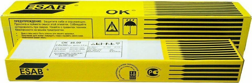 Электроды ESAB OK 46.00 3 х350мм 4600303WD0, уп. 2,5кг