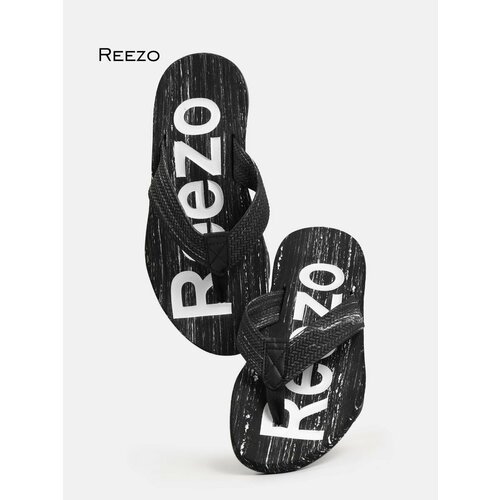 Шлепанцы Reezo, размер 45, черный шлепанцы reezo размер 44 45 черный
