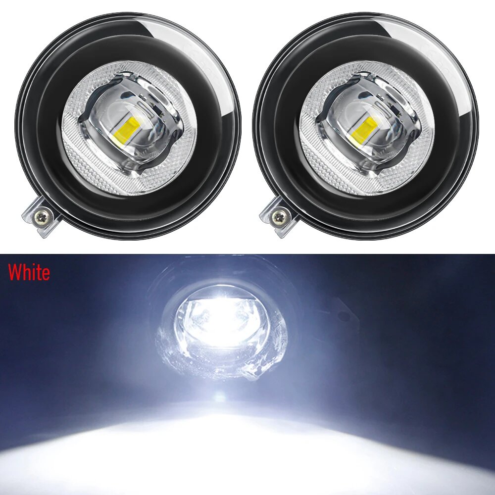 2 светодиодных противотуманных фар в сборе для Jeep Grand Cherokee 2005 2006 2007 2008 2009 2010 Автомобильные противотуманные фары Angel Eye DRL дневного света H10, White