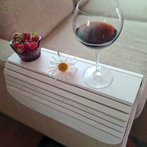 Накладка на подлокотник дивана Гибкий столик , 42*41*08 цвет белый Альянс