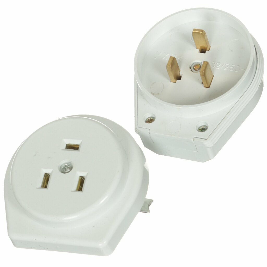 Разъем 32 А 250 В 2Р+РЕ СУ для электроплит белый TDM Electric SQ1812-0004