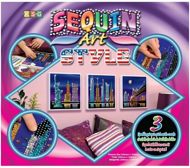 Мозаика из блесток Нью-Йорк 3 шт 1417