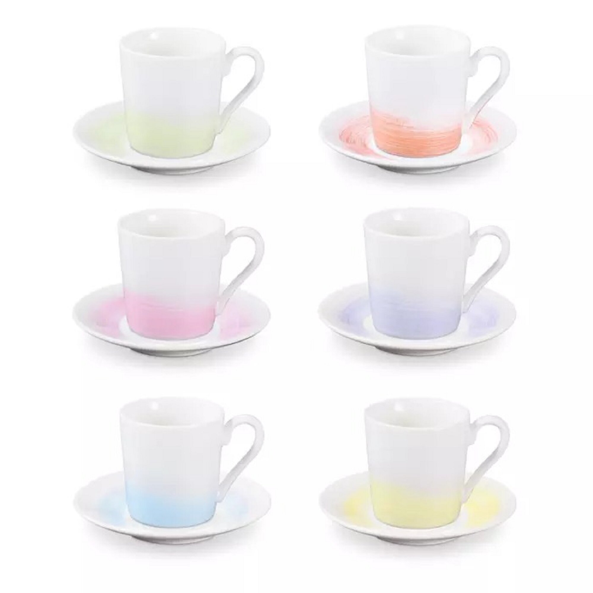 Набор кофейный Tescoma myCOFFEE Pastels, 6 кружек и 6 блюдец из фарфора