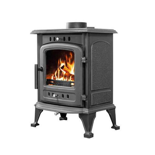 Печь-камин Везувий SV-07 Антрацит дровяная для дома диаметр 120 54796₽