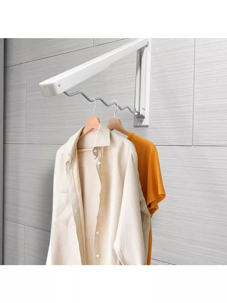 Сушилка настенная вешалка компактная для вещей дома дачи ванной — фото 1