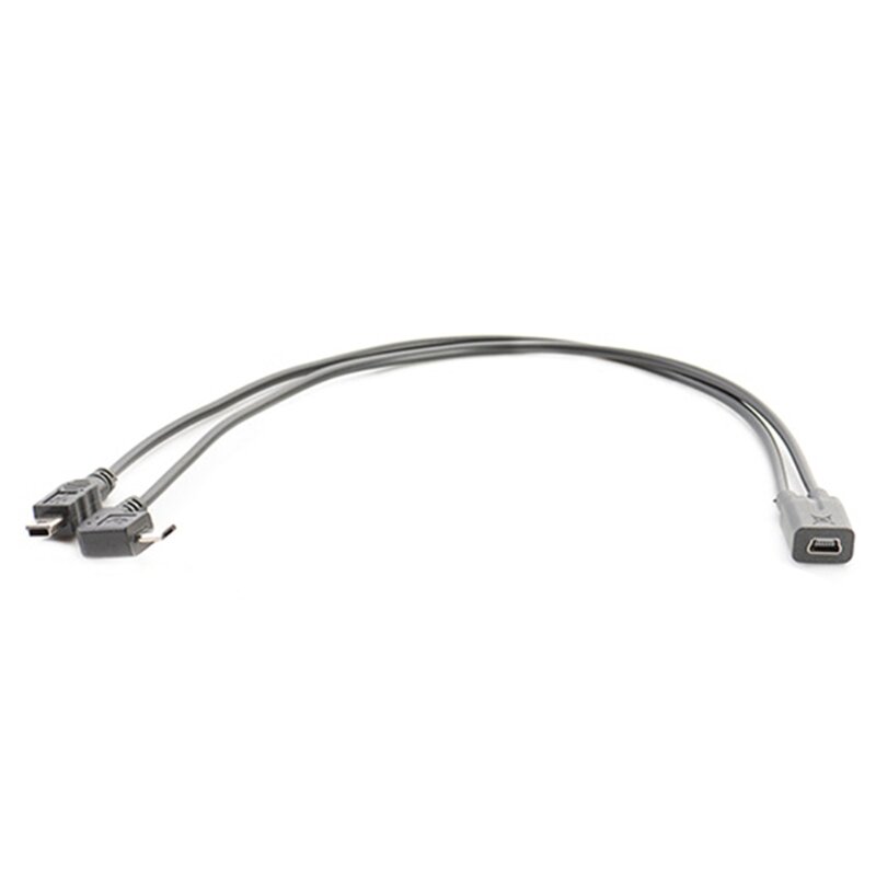 Мини-USB-Разветвитель Удлинительный Кабель Mini 5p Женский к mini 5p Прямоугольный Штекер + Микро-Штекерный Шнур Разветвитель Зарядного Шнура