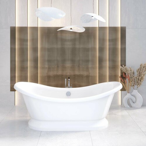 Ванна отдельностоящая FIDJI 190 х 90 см из литьевого мрамора Aqua de Marco 107660₽