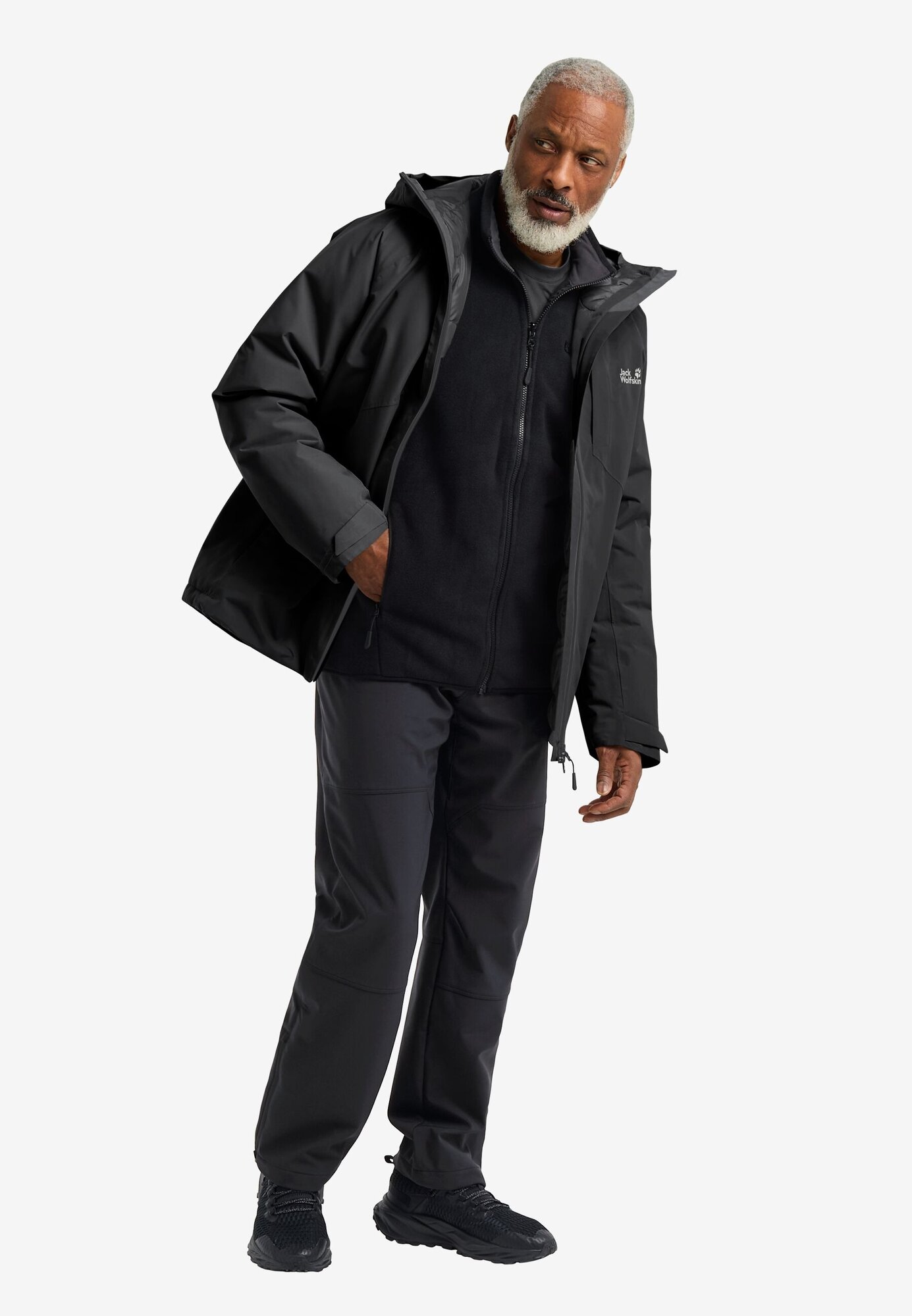 Пуховик Jack Wolfskin ICECAPE 2L DOWN INS JKT, размер L, черный — фото 1