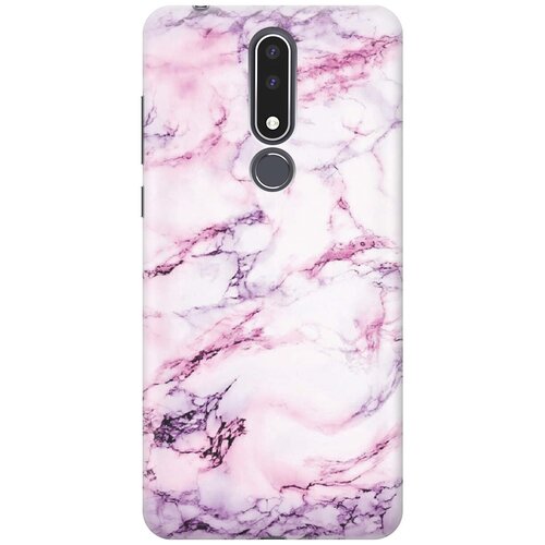фото Re:paчехол - накладка artcolor для nokia 3.1 plus с принтом "фиолетовый мрамор"