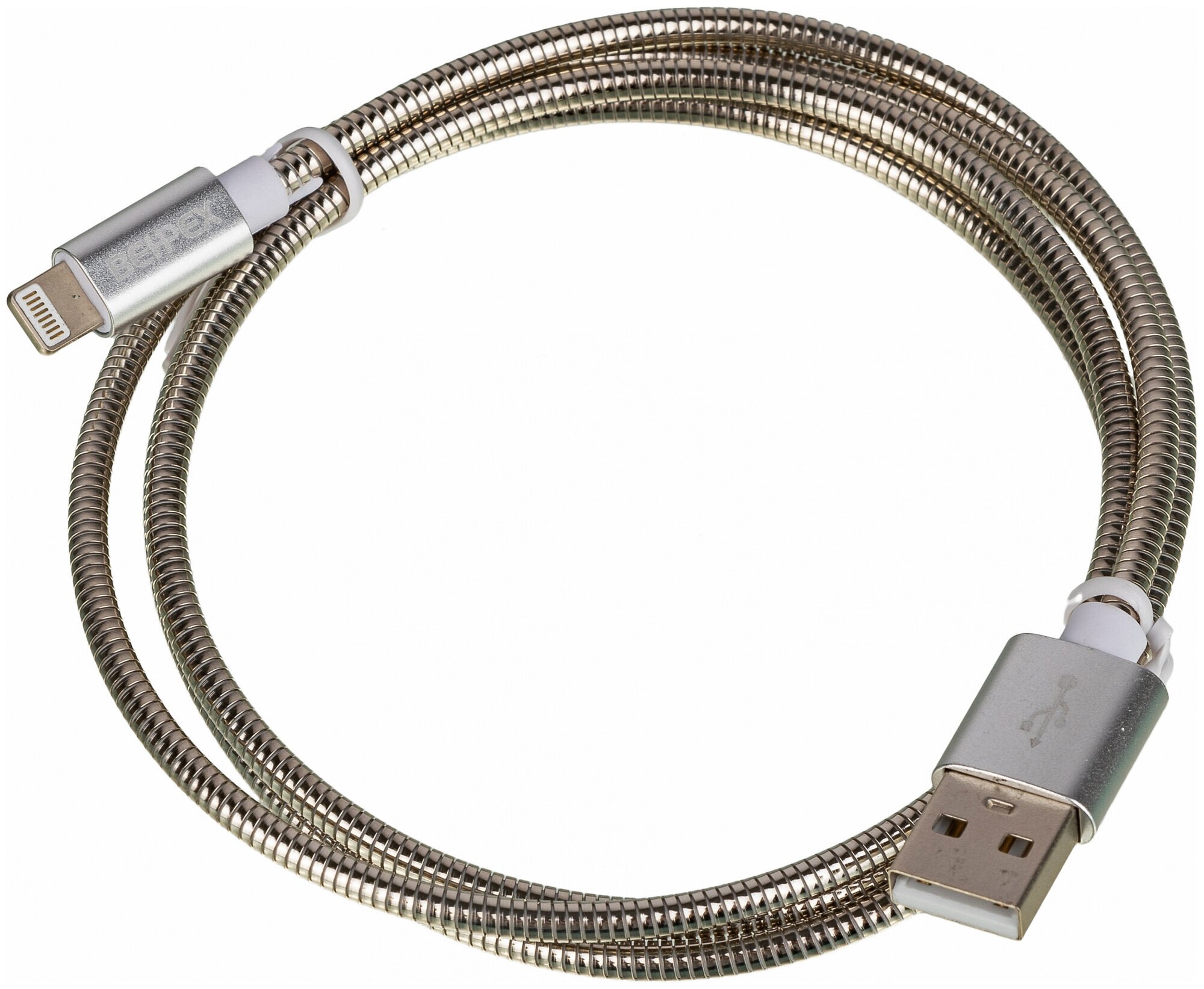 Кабель USB (m)-Lightning (m) 1м серебристый