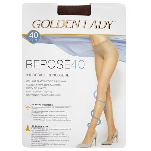 Колготки Golden Lady Repose, 40 den, 3 шт., размер 4, коричневый