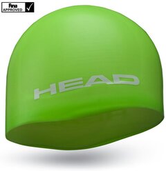 Шапочка для плавания стартовая HEAD SILICONE MOULDED, Цвет - зеленый;Материал - Силикон 100%