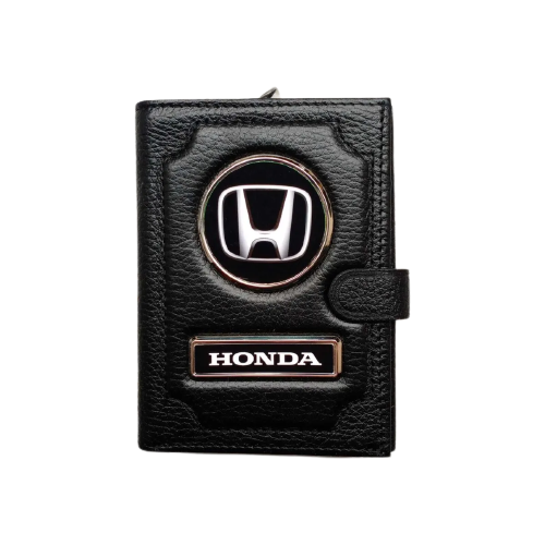 Обложка для автодокументов Honda 1-6-614, черный