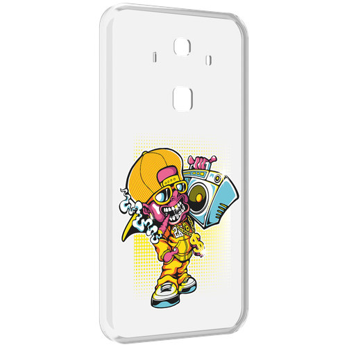 Чехол MyPads нарисованный парень с колонкой для Huawei Mate 10 Pro задняя-панель-накладка-бампер