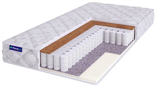 Матрас BeautySon Roll SPRING Foam Cocos 1 S1200 - Бесклеевой, Независимые пружины, 90х180 см