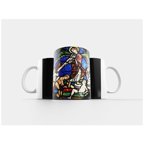 фото Кружка "витраж, средневековый витраж, средний возраст" 320 мл lotsprints