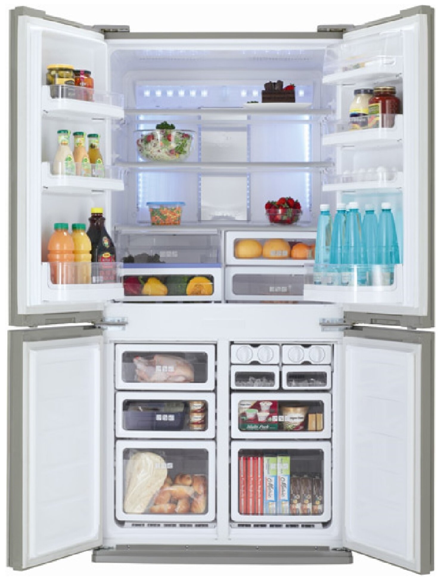 Холодильник Side By Side SHARP SJFP 97 VST - фотография № 2