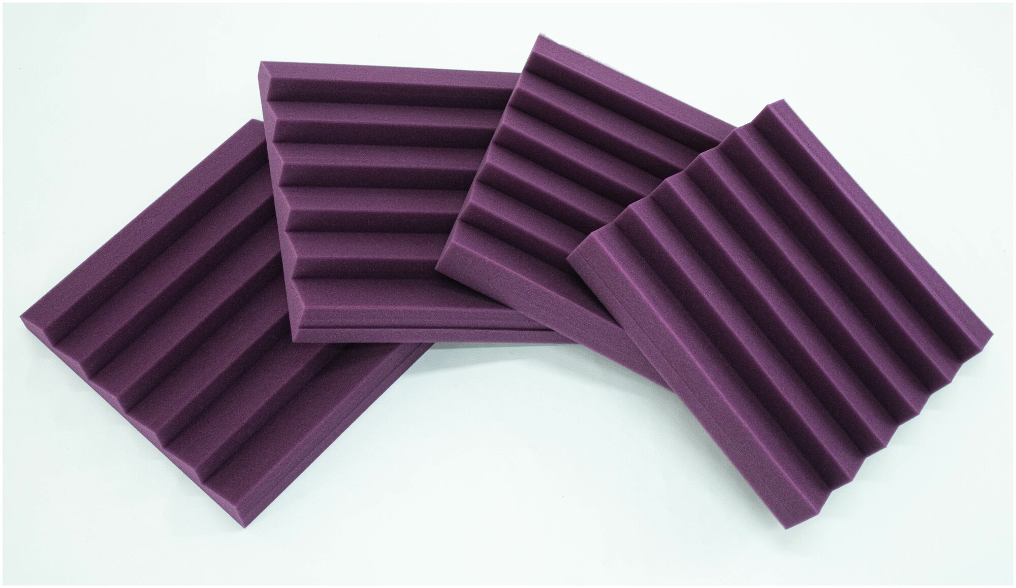 Акустический поролон/звукоизоляция фиолетовый 300х300 мм - Шумология "Sierra" Комплект из 4 панелей - фотография № 4