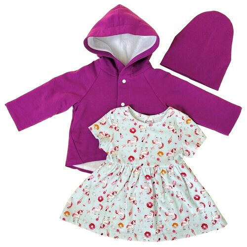 Комплект одежды Glamourchik, размер 26 (80-86), фиолетовый комплект одежды youlala размер 26 80 86 фиолетовый