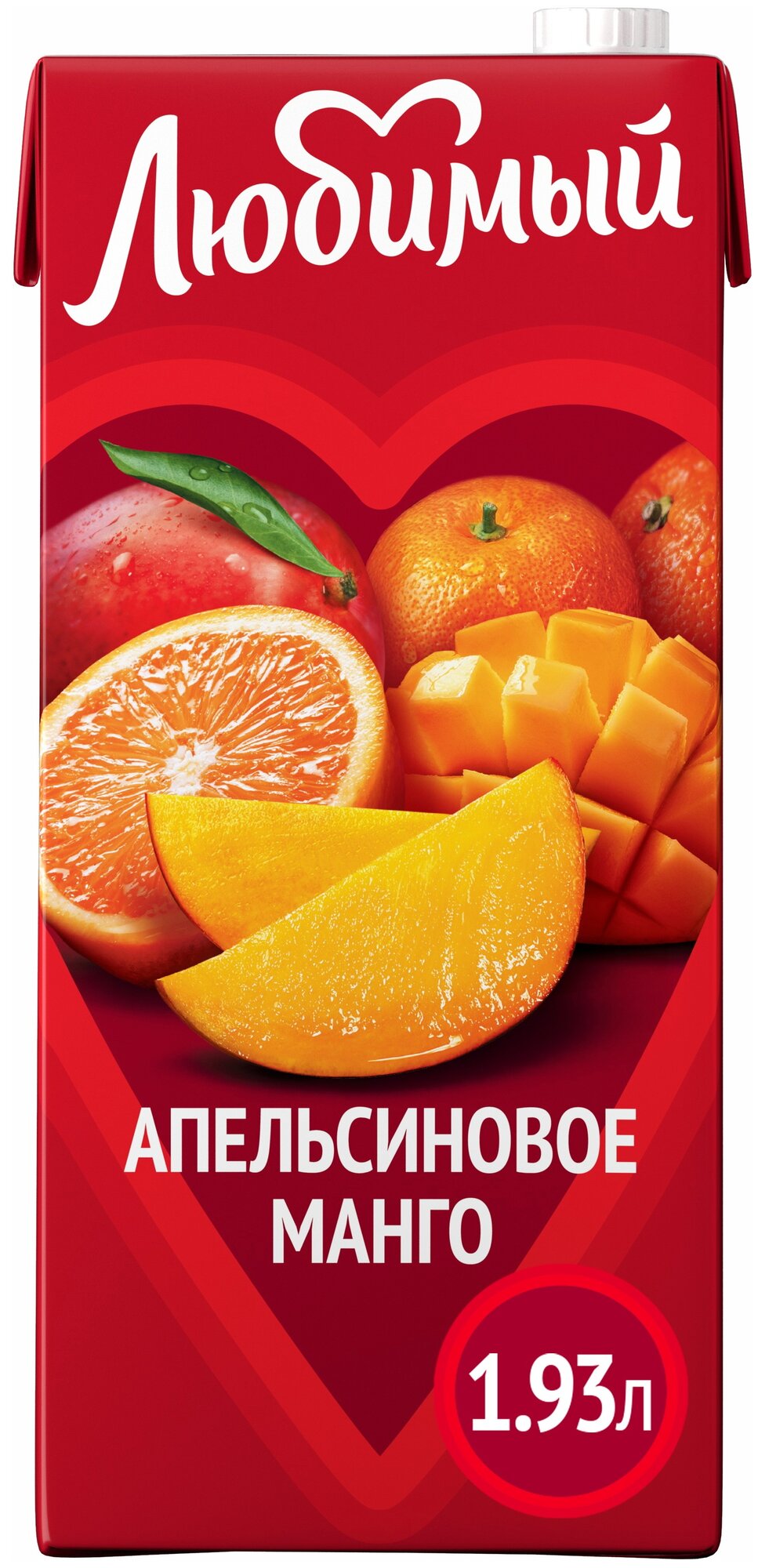 Напиток сокосодержащий Любимый Апельсиновое манго с мякотью