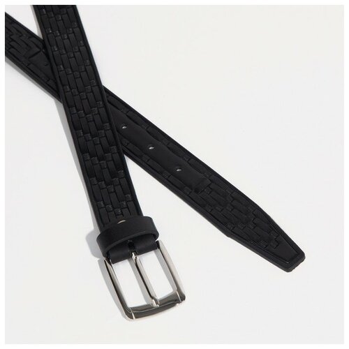 фото Ремень детский, ширина 3 см, пряжка металл, цвет черный favorit