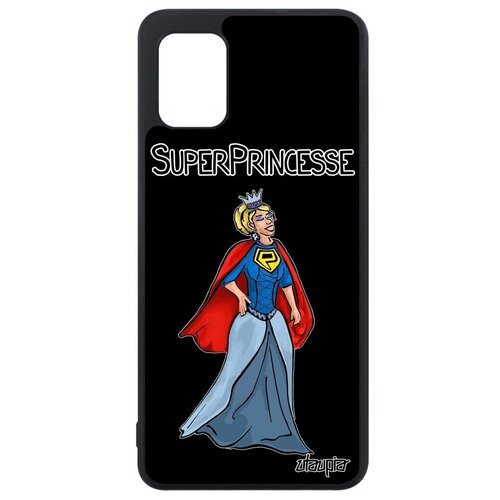 фото Противоударный чехол на телефон // samsung galaxy a31 // "суперпринцесса" шутка супергерой, utaupia, черный