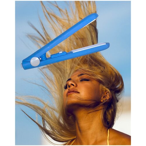 Утюжок для волн гофре мини Компактные щипцы-гофре дорожные плойка-гофре детская Цвет голубой 75000₽