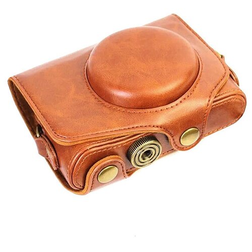 фото Защитный чехол-футляр mypads tc-1741 для фотоаппарата olympus pen e-pl7/ pen e-pl8 противоударный усиленный легкий из качественной кожи светло-коричневый