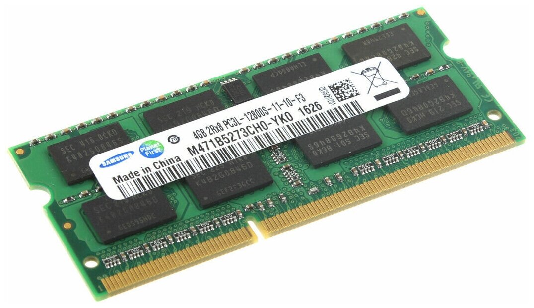 Оперативная память Samsung 4 ГБ PC3L (DDR3L) 1600 МГц SODIMM 1,35v