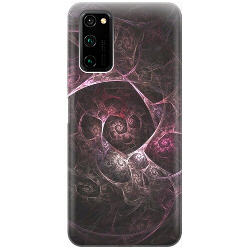 фото Ультратонкий силиконовый чехол-накладка для honor view 30 pro с принтом "темная абстракция" gosso