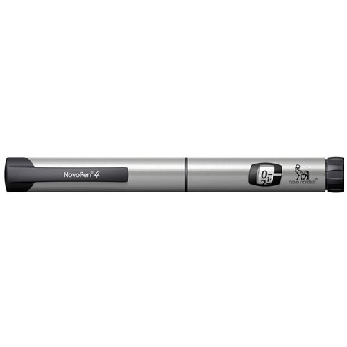 Купить Шприц-ручка Novo Nordisk NovoPen 4, 6 мм, размер: 30G, 3 мл, 1 шт., Ново Нордиск А/С, серый, стекло