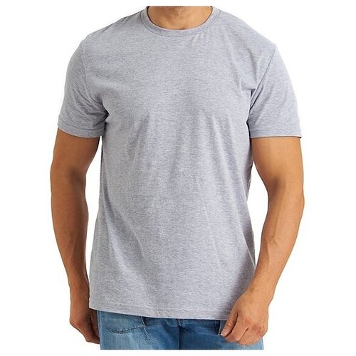 фото Футболка серая мужская круглый ворот 56 размер karim