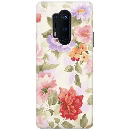 фото Ультратонкий силиконовый чехол-накладка для oneplus 8 pro с принтом "нежные цветы" gosso