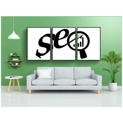 фото Набор модулных постеров для интерьера "поисковая оптимизация, оптимизация, www" 60x90 см. в тубусе, без рамки lotsprints