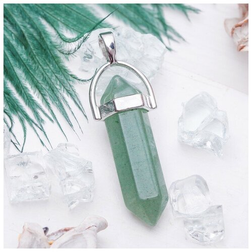 Подвеска Сима-ленд, нефрит, искусственный камень, зеленый, фиолетовый браслет сима ленд искусственный камень силикон 1 шт зеленый