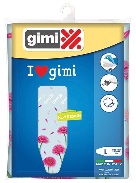 Чехол термостойкий хлопок для гладильной доски I LOVE GIMI размер чехла 129х48см (S/M), цвет в ассортименте. Для столешницы max 120х38 см - фотография № 2