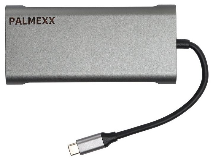 Хаб PALMEXX 11в1 Usb-C to HDMI+VGA+4*USB3.0+Usb-C+CR+AUX+LAN /HUB-008