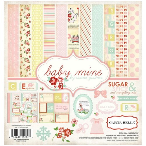 Набор бумаги Carta Bella - Baby Mine Girl 30*30см