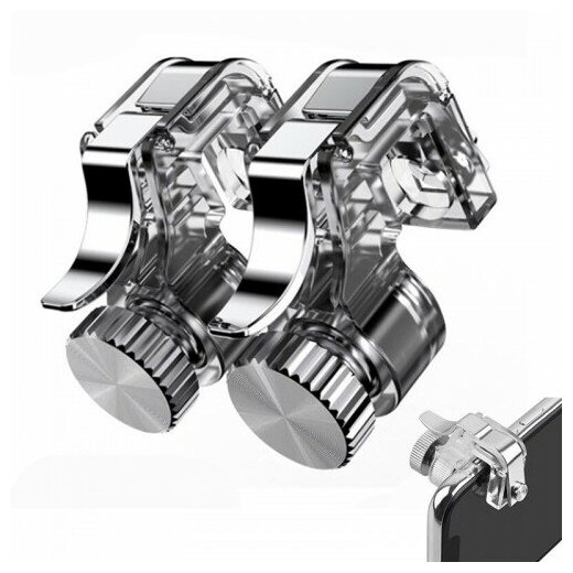 Джойстик для мобильного телефона игровой триггер L1R1 R11 Серебропрозрачный