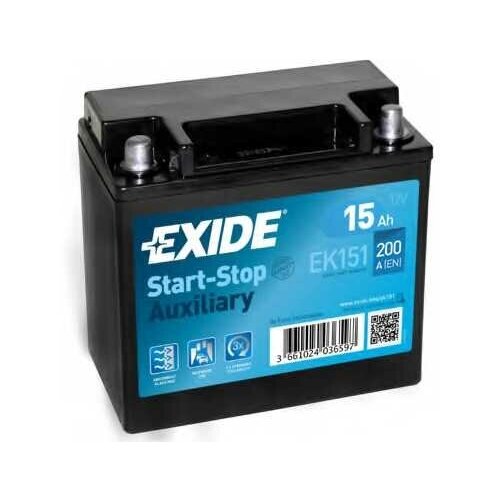 Аккумуляторная батарея EXIDE Start-Stop Auxiliary [12V 15Ah 200A B0] EK151 EXIDE