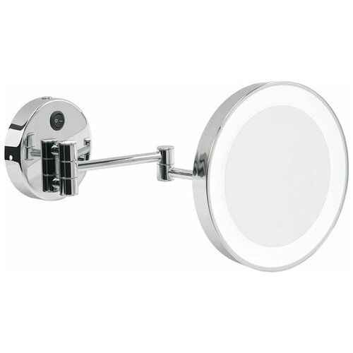 фото Настенное круглое косметическое зеркало stilhaus c 3-х кратным увеличением и led подсветкой, хром