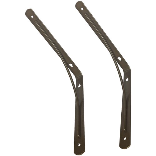 Кронштейн для полки 2 шт 250х250 мм бронзовый металлик усиленный 1310₽