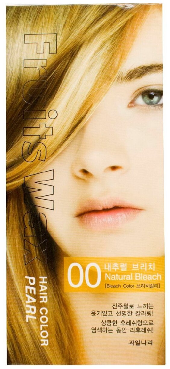 фото Welcos стойкая крем-краска для волос Fruits Wax Pearl Hair Color