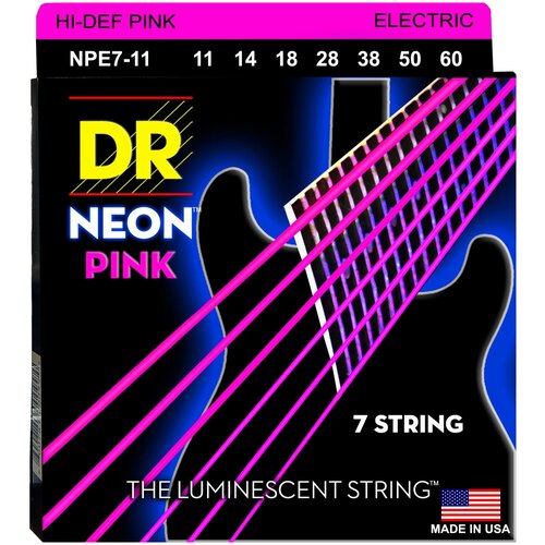 Струны для 7-ми струнной электрогитары DR String NPE7-11