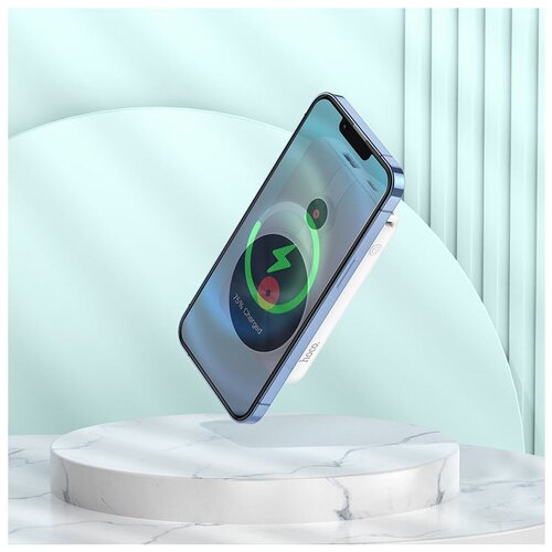 Внешний аккумулятор с беспроводной зарядкой MagSafe Hoco J92 10000mAh - белый 257300₽