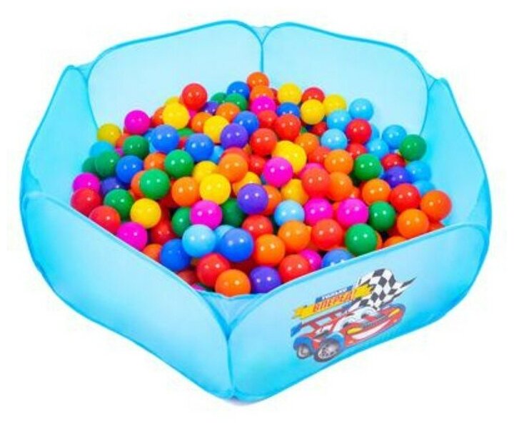 Шарики для сухого бассейна с рисунком, диаметр шара 7,5 см, набор 8 штук, цвет разноцветный - фотография № 1