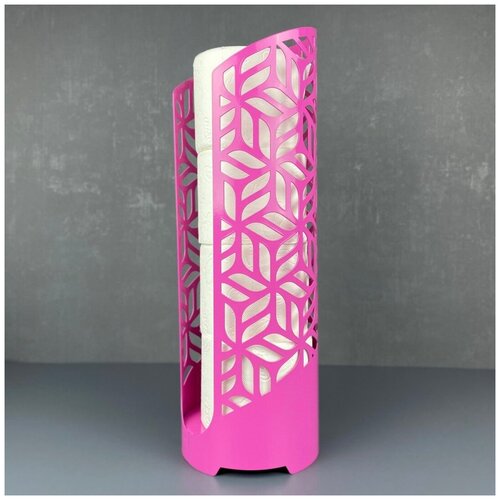 Держатель стойка подставка накопитель для туалетной бумаги напольный металлический розовый 101003р из оцинкованной стали 33 удобства 2500₽