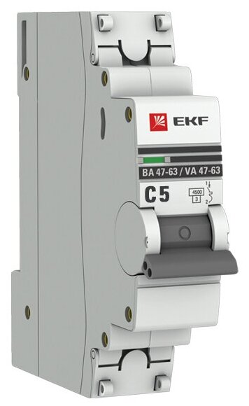Выключатель автоматический ВА 47-63 1P (С) 45kA EKF PROxima